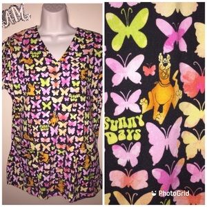 Scooby-Doo scrub top v -neck